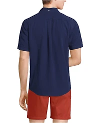 Lands' End Men's Short Sleeve Seersucker Shirt