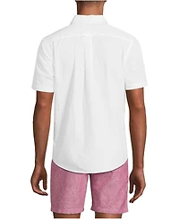 Lands' End Big & Tall Short Sleeve Seersucker Shirt