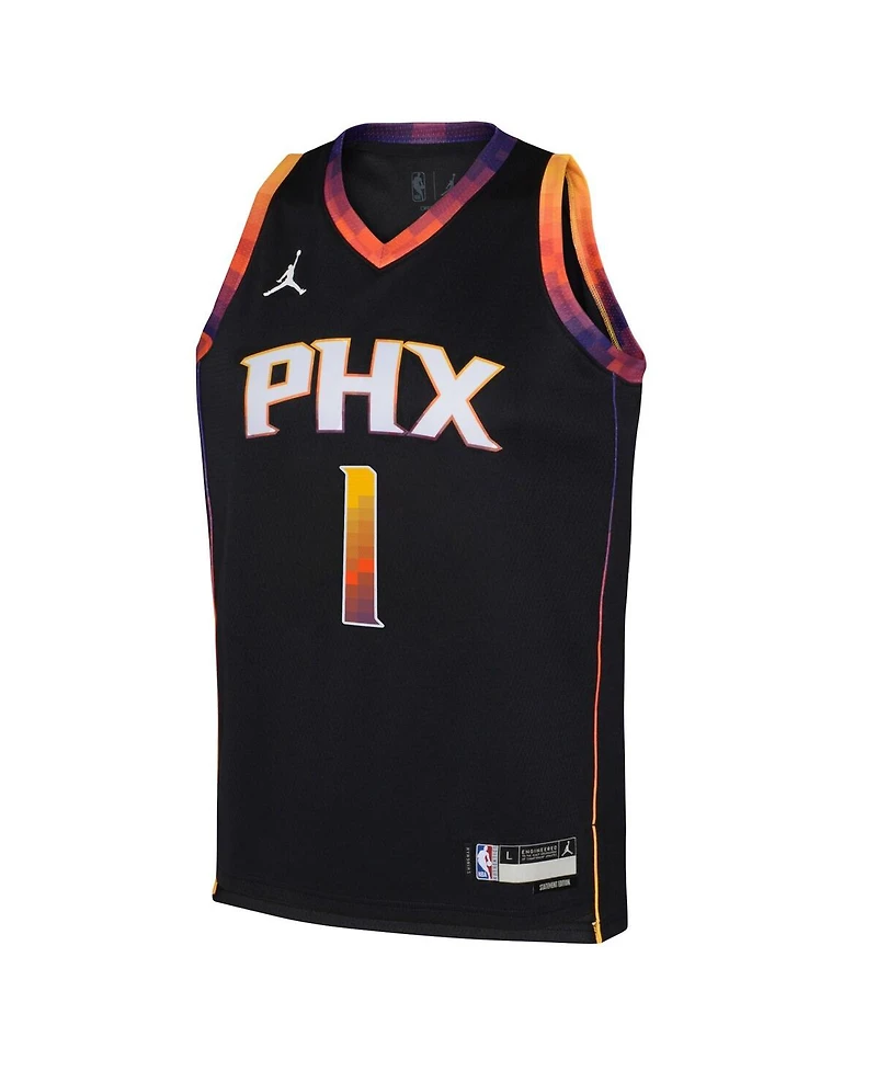Big Boys and Girls Jordan Devin Booker Black Phoenix Suns 2022/23 Swingman Jersey - Statement Edition