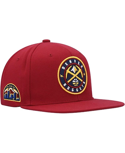 Men's Mitchell & Ness Red Denver Nuggets Side Core 2.0 Snapback Hat