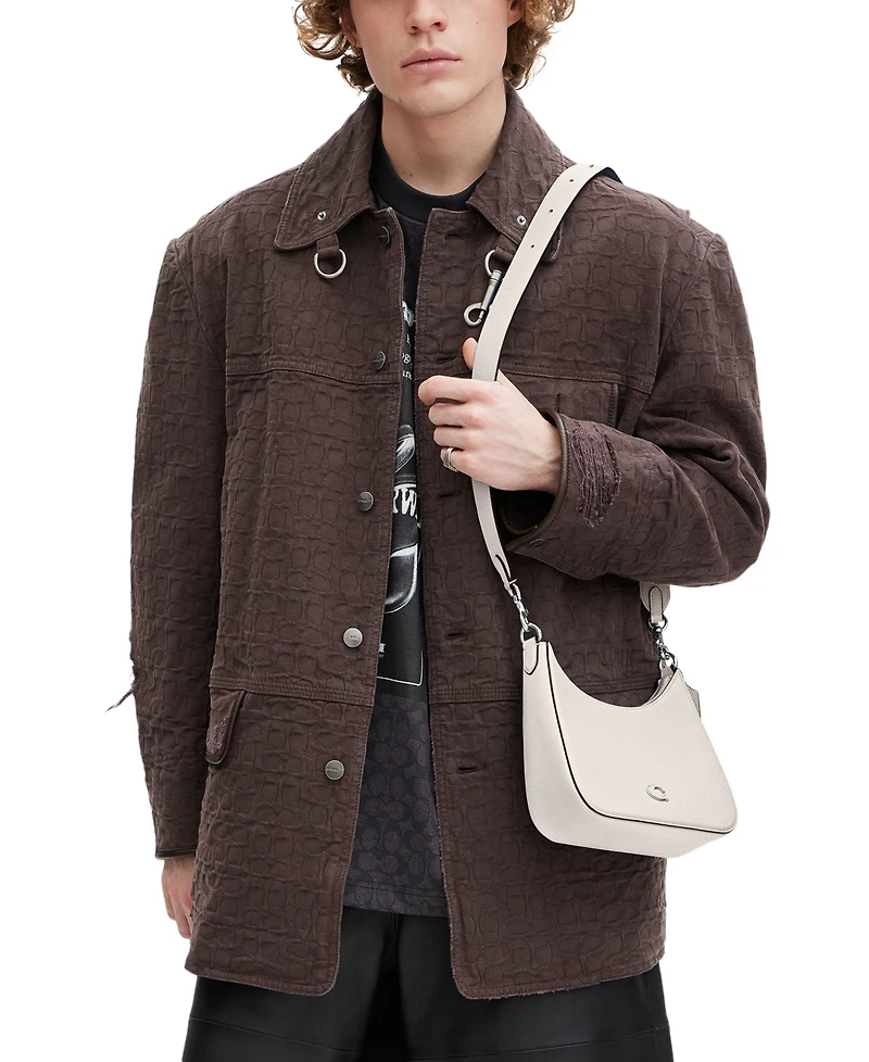 Coach Small Crossgrain Leather Hobo Crossbody Bag