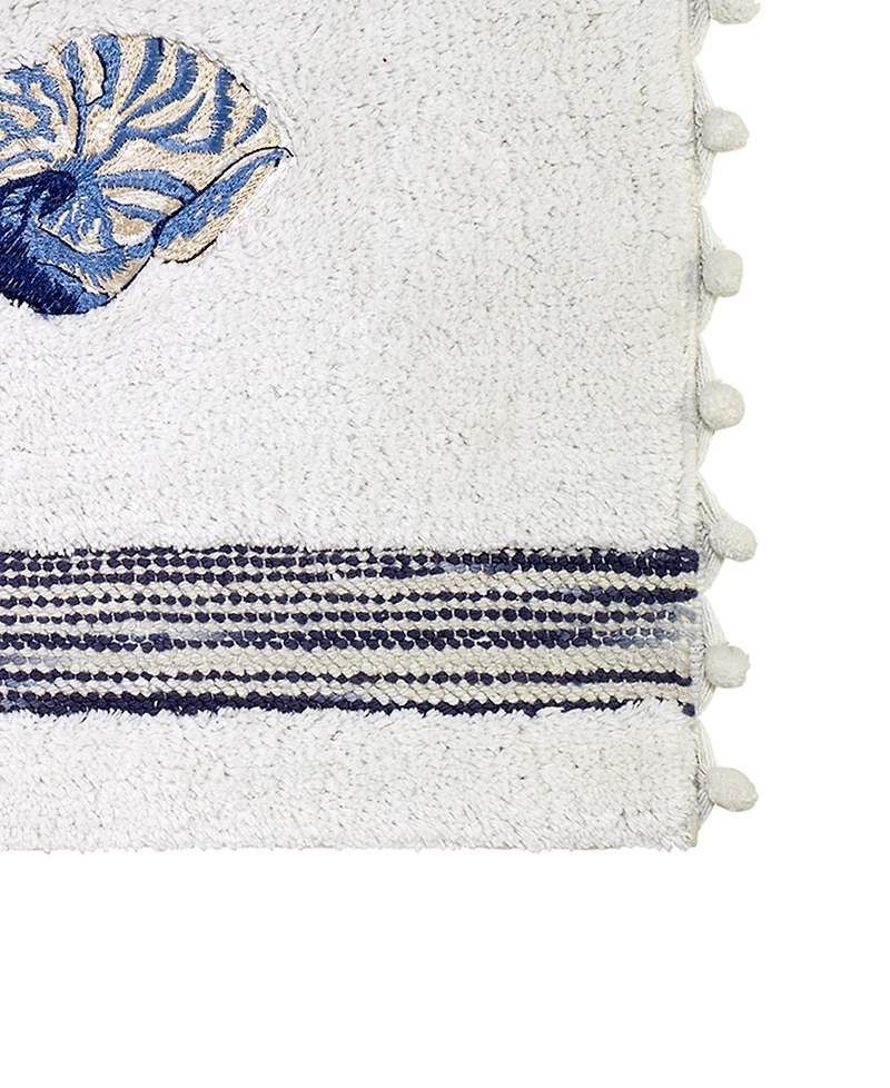 Avanti Blue Lagoon Ombre Seashells Bath Rug, 20" x 30"