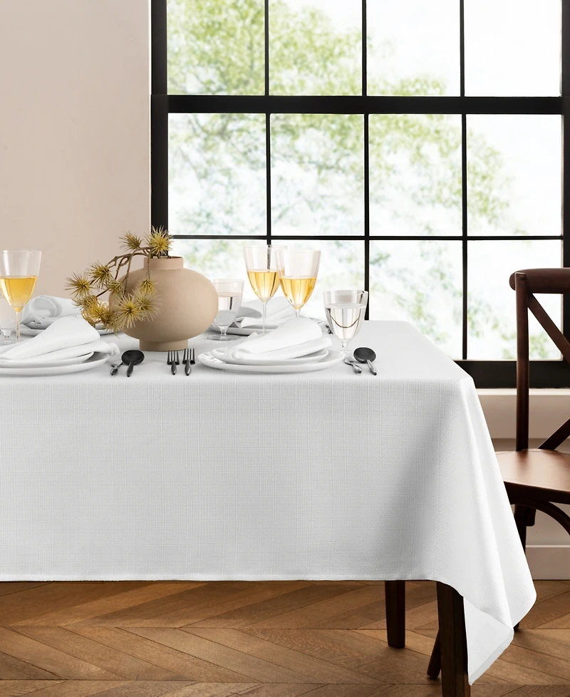 Laurel Solid Texture Water and Stain Resistant Tablecloth