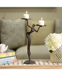 Danya B Fancy Lady Cast Iron Double Candle Holder