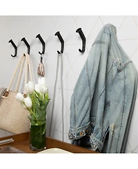 Danya B Cast Iron Railway Spike 6-Piece Wall Mount Hook Set