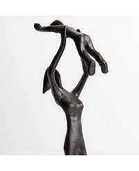 Danya B Proud Mother Lifting Child Up Contemporary Iron Sculpture Statue