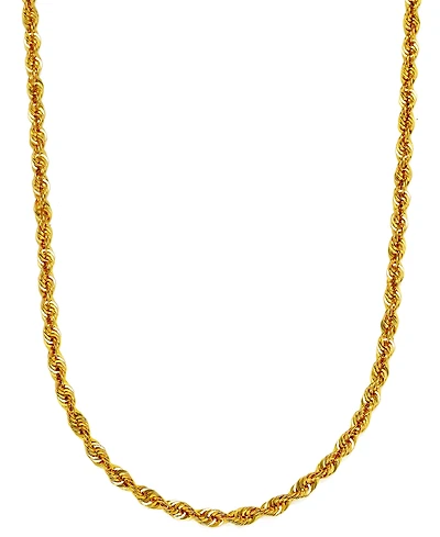 Sparkle Rope Link 22" Chain Necklace (3-5/8mm) in 14k Gold