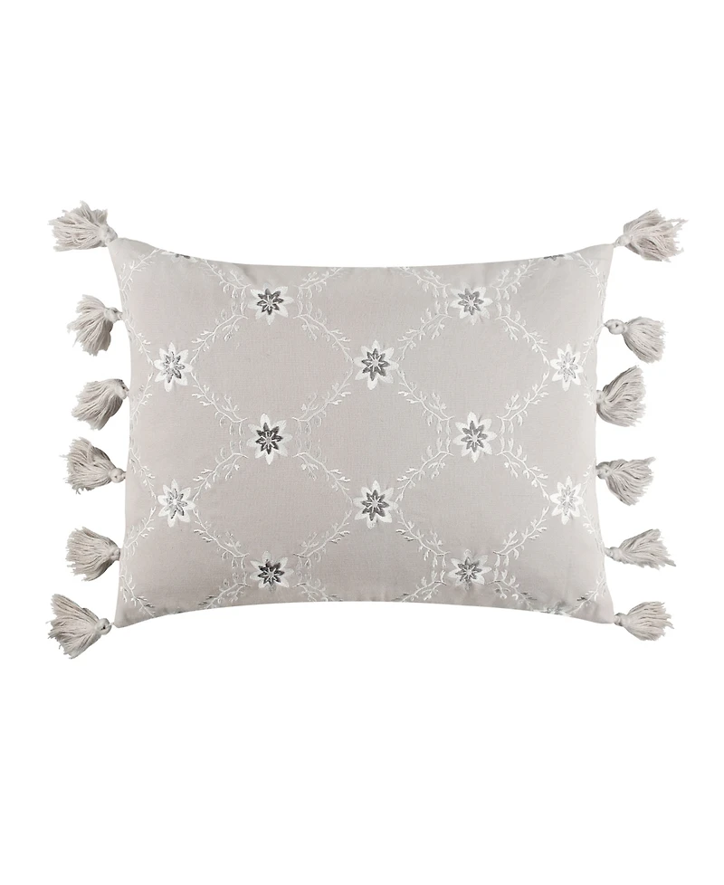 Levtex St. Ives Embroidered Decorative Pillow, 14" x 18"