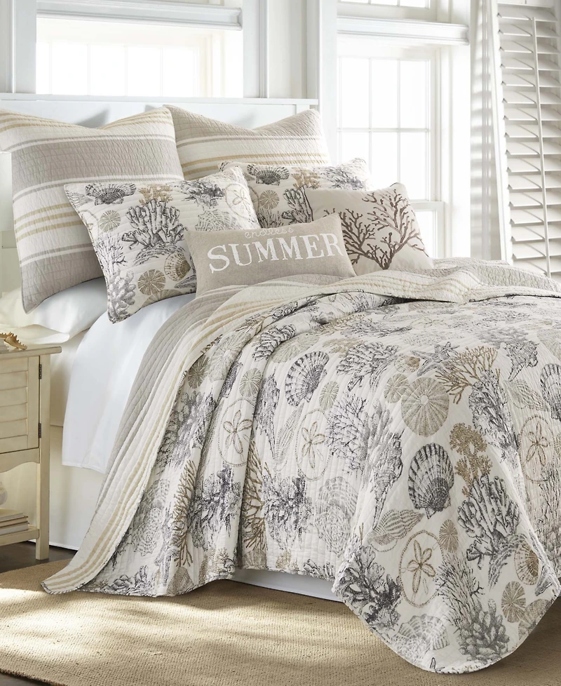 Levtex Caspian Sea Reversible 3-Pc. Quilt Set, King/California King