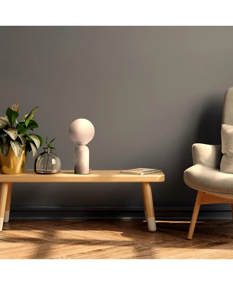 Brightech Mila Tall 15" Dimmable Led Table Lamp with Marble Base