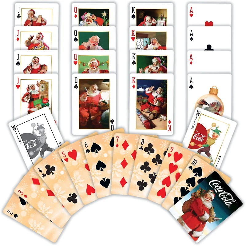 MasterPieces Coca-Cola Vintage Santa Playing Cards - 54 Card Deck