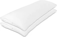 Circles Home 100% Cotton Breathable Body Pillow Protector - White
