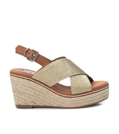Women's Jute Wedge Sandals By Xti, Gold
