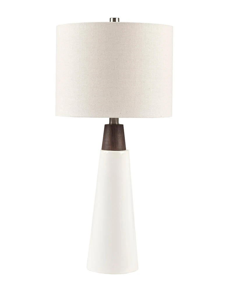 Ink+Ivy Tristan Ceramic with Wood Table Lamp