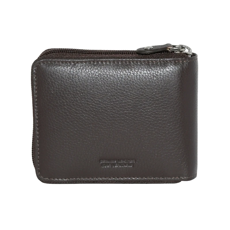 Club Rochelier Men's Zip Around Billfold Wallet