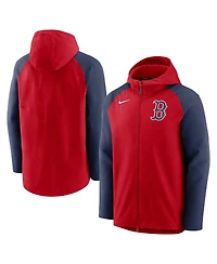 Men's Nike Red, Navy Boston Red Sox Authentic Collection Performance Raglan Full-Zip Hoodie