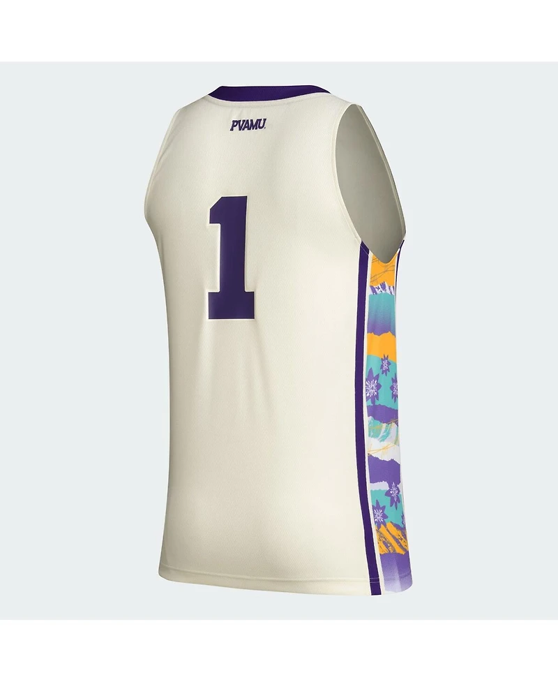 Men's adidas #1 Khaki Prairie View A&M Panthers Honoring Black Excellence Basketball Jersey