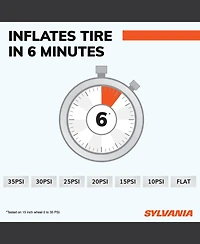 Sylvania Basic Portable Tire Inflator - Analog Dial Gauge - 3 Piece Adapter Set for Sports Balls, Vehicle Tires, Bike Tires, and Inflatable Toys