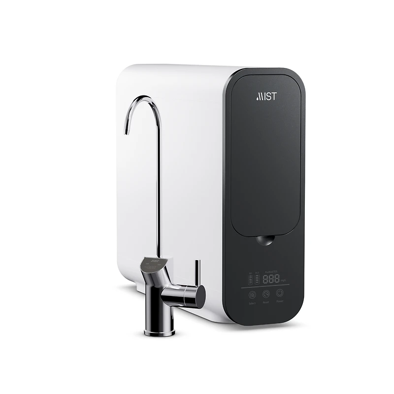 Mist Reverse Osmosis System Under Sink Compact Tankless, Reduces Tds, 600 Gpd, Smart Faucet Real Time Visual Display