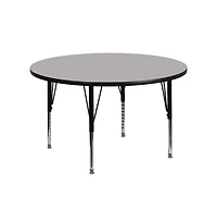 Emma+Oliver 48" Round Laminate Adjustable Preschool Activity Table