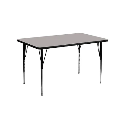 Emma+Oliver 24X48 Rectangle Hp Laminate Adjustable Activity Table