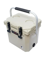 Camp-zero 12 | 12.6 Qt. Premium Cooler with Molded-in Cup Holders and Folding Aluminum Handle Sage