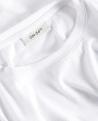 On 34th Women's Flutter-Sleeve Ribbed Top