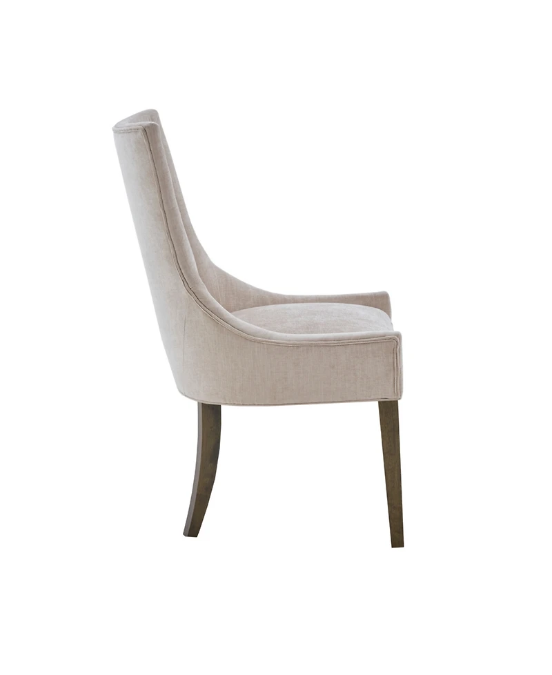 Madison Park Signature Ultra Traditional Fabric Upholstered Swoop Back Dining Side Chair, Set of 2