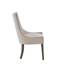 Madison Park Signature Ultra Traditional Fabric Upholstered Swoop Back Dining Side Chair, Set of 2