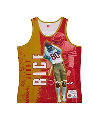 Men's Mitchell & Ness Jerry Rice Scarlet San Francisco 49ers 1994 Player Burst Tank Top