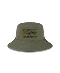 Men's New Era Green Oakland Athletics 2023 Armed Forces Day Bucket Hat
