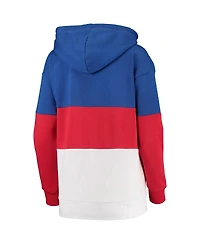 Women's G-iii Sports by Carl Banks Royal, Red Chicago Cubs Block and Tackle Colorblock Pullover Hoodie