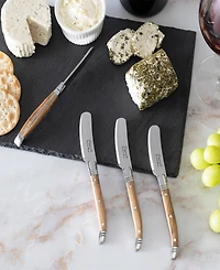 French Home Connoisseur Laguiole Set of 4 Spreaders with Olive Wood Handles