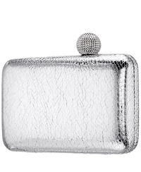 Nina Embossed Snake Minaudiere with Crystal Clasp