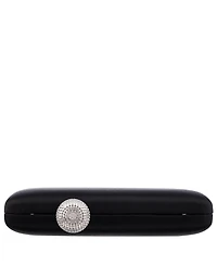 Nina Satin Minaudiere Crystal Clasp Clutch