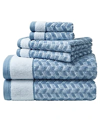 Nautica Zane Chevron Cotton Terry 6 Piece Towel Set