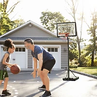 Soozier Portable Basketball Hoop with Backboard, Wheels, 8-10 ft,
