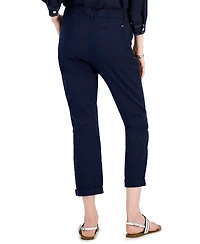 Tommy Hilfiger Women's Th Flex Hampton Cuffed Chino Straight-Leg Pants, Created for Macy's