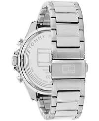Tommy Hilfiger Men's Multifunction Silver-Tone Stainless Steel Watch 46mm