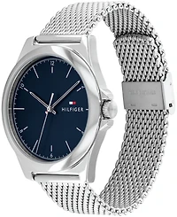 Tommy Hilfiger Men's Three Hand Silver-Tone Stainless Steel Watch 42mm