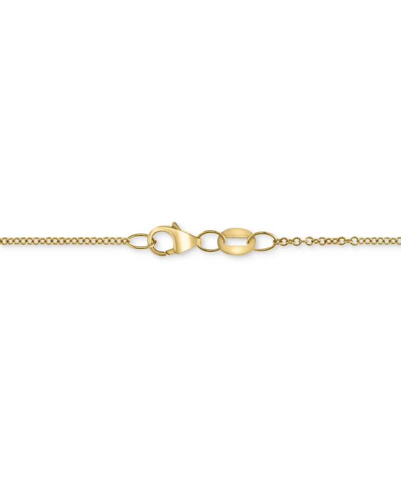Effy Ruby (1-7/8 ct. t.w.) & Diamond (1/3 ct. t.w.) Halo 18" Pendant Necklace in 14k Gold
