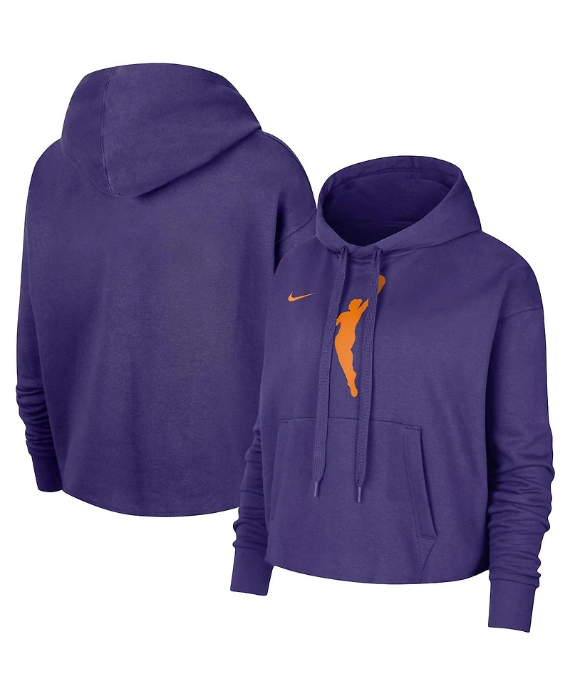 Women's Nike Purple Wnba Logowoman Team 13 Cropped Pullover Hoodie