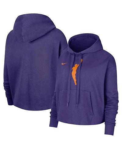 Women's Nike Purple Wnba Logowoman Team 13 Cropped Pullover Hoodie