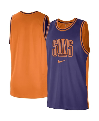 Men's Nike Purple, Orange Phoenix Suns Courtside Versus Force Split Dna Performance Mesh Tank Top