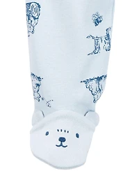 Carter's Baby Boy or Baby Girls Printed 2-Way Zip Up Cotton Sleep and Play