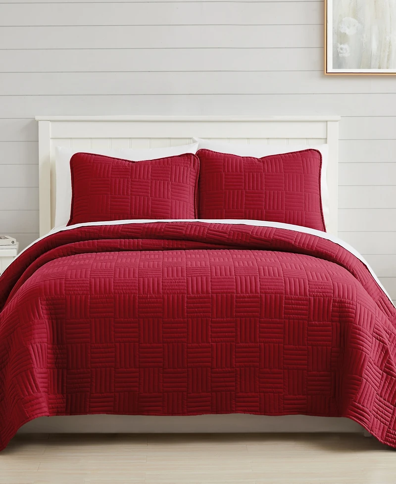 Southshore Fine Linens Grid 3-Pc. Quilt Set