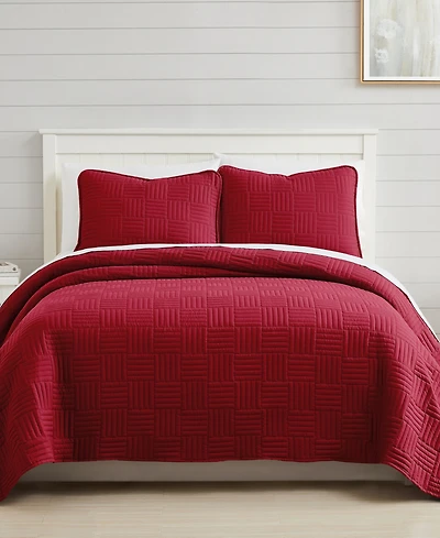 Southshore Fine Linens Grid 3-Pc. Quilt Set