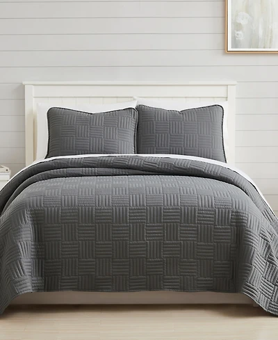Southshore Fine Linens Grid 3-Pc. Quilt Set