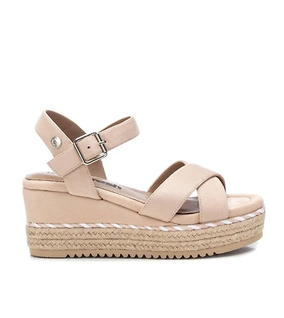 Women's Suede Wedge Sandals By Xti, Beige