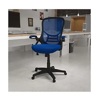 Emma+Oliver High Back Mesh Ergonomic Office Chair With Flip-Up Arms